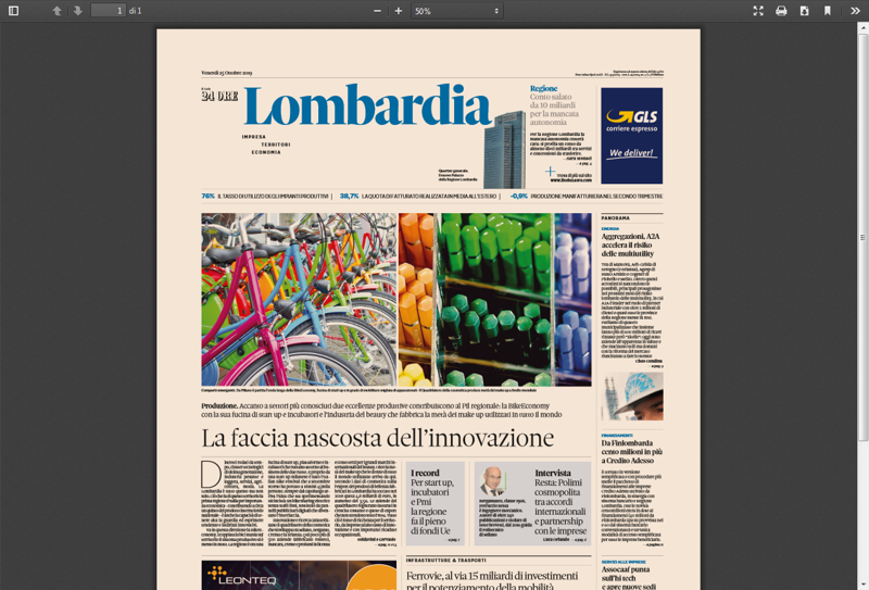 Sole 24 Ore, debutta il focus economico sulla Lombardia Sole 24 Ore, debutta il focus economico sulla Lombardia