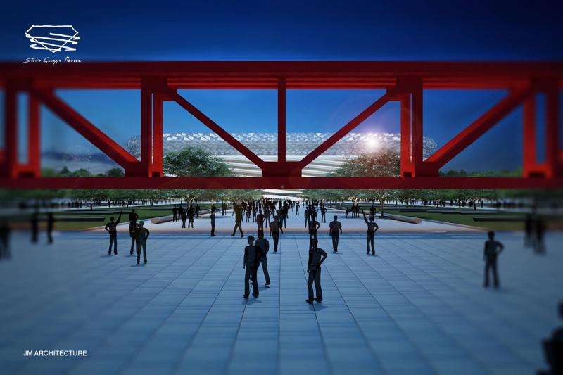 Stadio San Siro, il progetto alternativo dello studio JM. FOTO Stadio San Siro, il progetto alternativo dello studio JM. FOTO