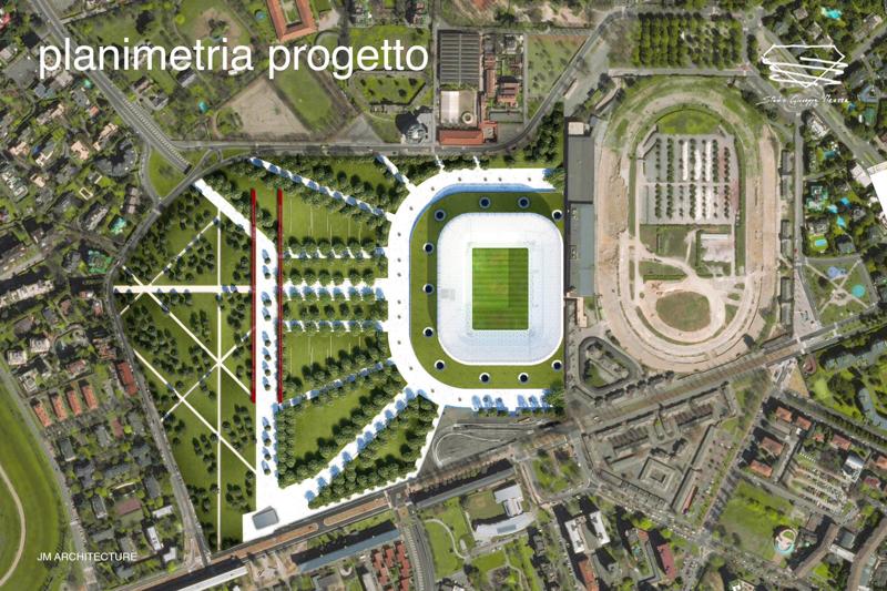 Stadio San Siro, il progetto alternativo dello studio JM. FOTO Stadio San Siro, il progetto alternativo dello studio JM. FOTO