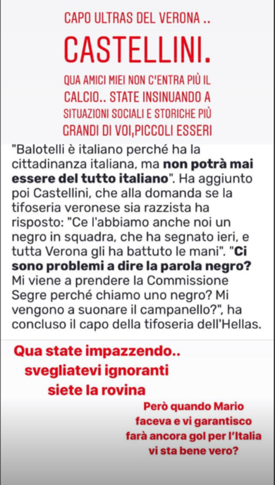 Balotelli al capo ultrà del Verona: “Qua state impazzendo, siete la rovina”