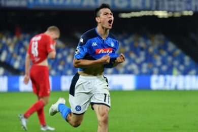 Champions, Napoli-Salisburgo 1-1. Non basta Lozano. E Ancelotti non parla…