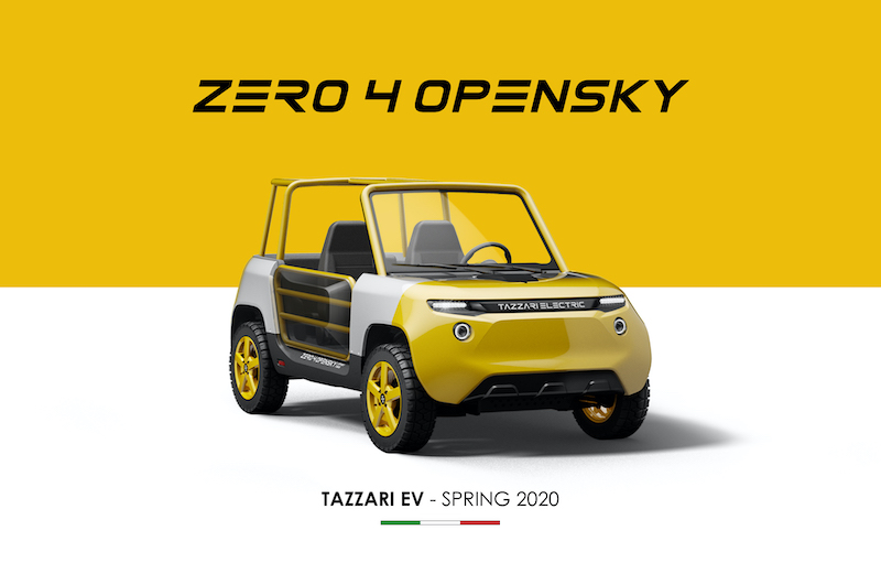 Tazzari a Eicma 2019 svela la ZERO 4 Opensky