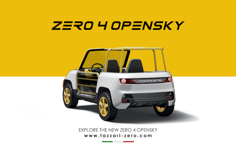 Tazzari a Eicma 2019 svela la ZERO 4 Opensky