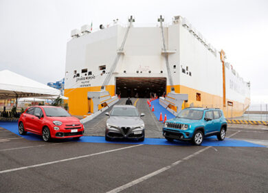 Battesimo del mare a Civitavecchia per la Grande Torino del Gruppo Grimaldi