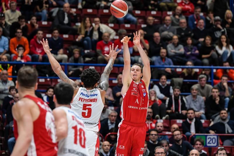 Olimpia Milano domina Pistoia. Gudaitis torna tra 4 settimane