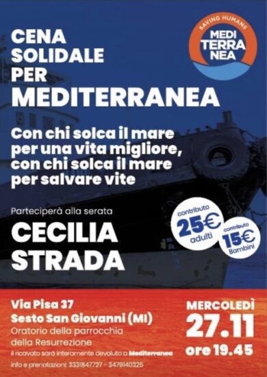 Cena per Mediterranea, Di Stefano: “Che vergogna fare politica in oratorio!”