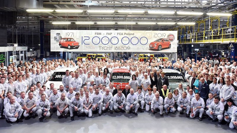 Nello Stabilimento FCA di di Tychy è stata prodotta la 12 milionesima vettura Nello Stabilimento FCA di di Tychy è stata prodotta la 12 milionesima vettura