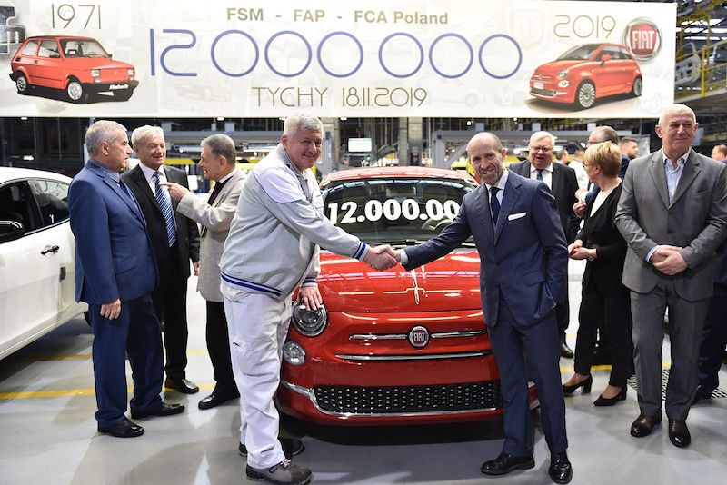 Nello Stabilimento FCA di di Tychy è stata prodotta la 12 milionesima vettura Nello Stabilimento FCA di di Tychy è stata prodotta la 12 milionesima vettura