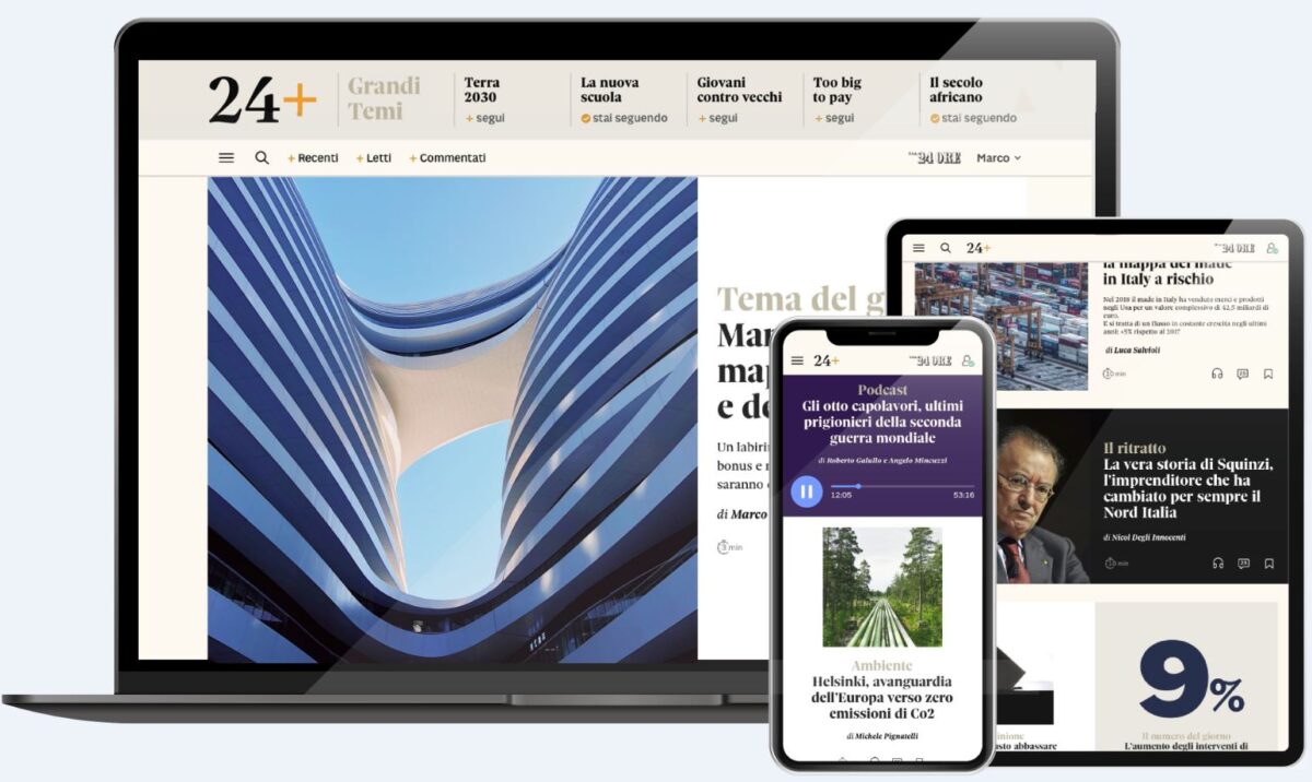 Al via 24+, la nuova sezione premium dal Sole24Ore.com
