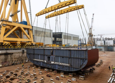 Marghera, cerimonia d’impostazione in bacino della Rindam del Gruppo Carnival