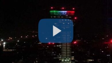 Palazzo Lombardia, il Belvedere illuminato grazie ad A2A. FOTO-VIDEO