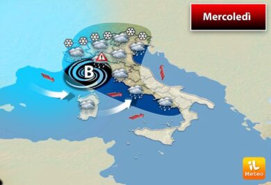 Meteo, tempesta d’acqua su gran parte della penisola. Ecco dove