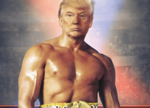 Trump twitta autoritratto in versione Rocky. Scoppia l’ironia social Trump twitta autoritratto in versione Rocky. Scoppia l’ironia social