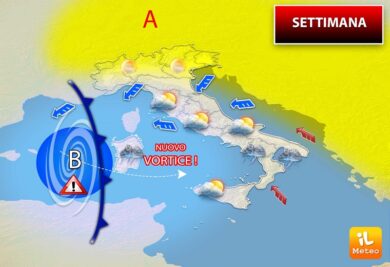 Previsioni meteo, prove d’inverno con venti di bora e un ciclone di nubifragi