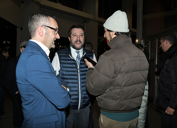 Salvini alla cena di Natale della Segreteria Provinciale della Lega a Milano
