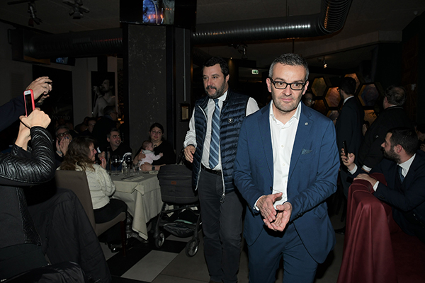 Salvini alla cena di Natale della Segreteria Provinciale della Lega a Milano