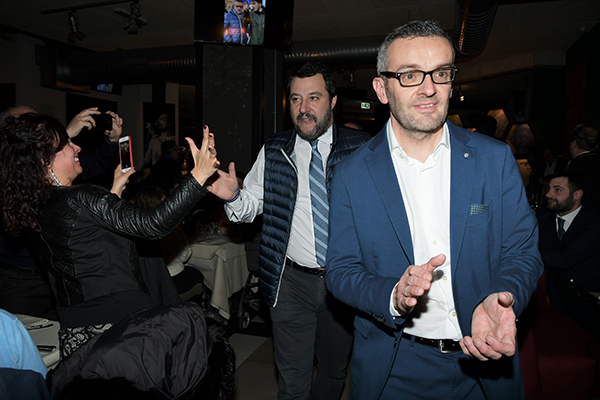 Salvini alla cena di Natale della Segreteria Provinciale della Lega a Milano