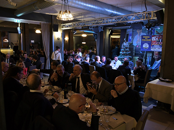 Salvini alla cena di Natale della Segreteria Provinciale della Lega a Milano