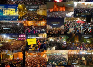 Casapound con le Sardine a Roma, la replica: “Mai con noi, siamo antifascisti”