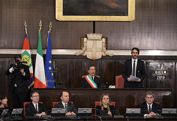 Sergio Mattarella a Palazzo Marino per l’anniversario di Piazza Fontana Sergio Mattarella a Palazzo Marino per l’anniversario di Piazza Fontana