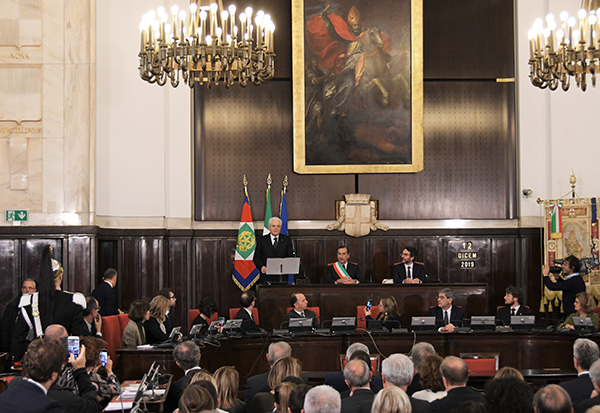 Sergio Mattarella a Palazzo Marino per l’anniversario di Piazza Fontana Sergio Mattarella a Palazzo Marino per l’anniversario di Piazza Fontana