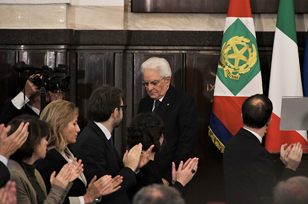 Sergio Mattarella a Palazzo Marino per l’anniversario di Piazza Fontana Sergio Mattarella a Palazzo Marino per l’anniversario di Piazza Fontana