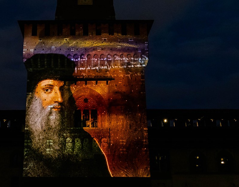 “Milano Leonardo 500”, luci e suoni al Castello Sforzesco fino al 6 gennaio “Milano Leonardo 500”, luci e suoni al Castello Sforzesco fino al 6 gennaio