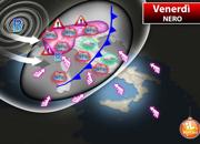 Venerdì e weekend con tre forti perturbazioni
