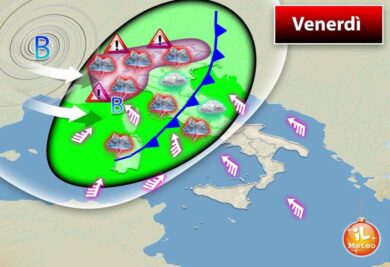 Previsioni meteo: venerdì nero, maltempo estremo al nord ovest