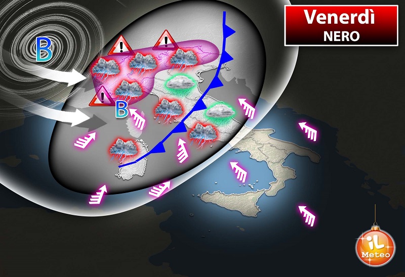 Meteo, allerta nubifragi nel weekend ma a Natale torna il sereno Meteo, allerta nubifragi nel weekend ma a Natale torna il sereno