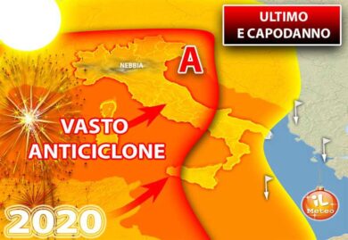 Meteo, ultimo e capodanno sotto il segno dell’anticiclone