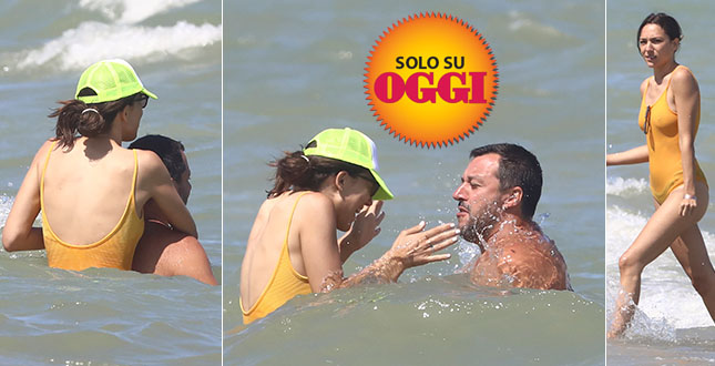 Salvini e Verdini, prove di famiglia allargata con la piccola Mirta a Bormio Salvini e Verdini, prove di famiglia allargata con la piccola Mirta a Bormio