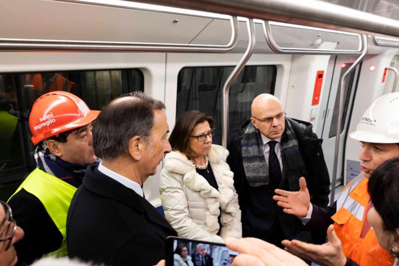 M4, visita al cantiere della Stazione Linate della ministra Paola De Micheli M4, visita al cantiere della Stazione Linate della ministra Paola De Micheli