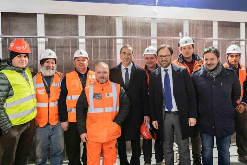 M4, visita al cantiere della Stazione Linate della ministra Paola De Micheli M4, visita al cantiere della Stazione Linate della ministra Paola De Micheli
