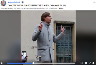 Salvini ridicolizza un ragazzo dislessico sul palco delle sardine