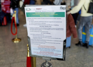 Virus, il volo da Wuhan atterrato a Fiumicino. In 202 passati al bioscanner