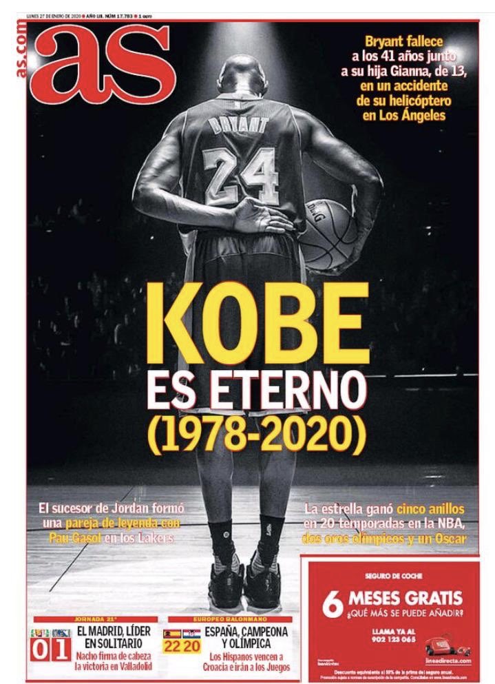 KOBE BRYANT MORTO GIORNALI 2 KOBE BRYANT MORTO GIORNALI 2