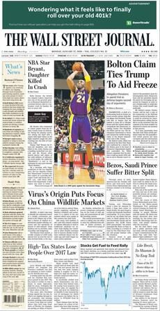 Morte Kobe Bryant, le reazioni dei giornali esteri alla tragedia