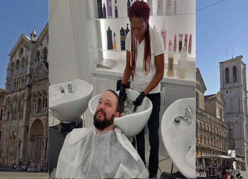 Cliente rifiuta parrucchiera ghanese. Sindaco leghista va a lavarsi i capelli Cliente rifiuta parrucchiera ghanese. Sindaco leghista va a lavarsi i capelli