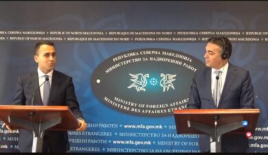 Di Maio in Nord Macedonia spinge per l’allargamento Ue