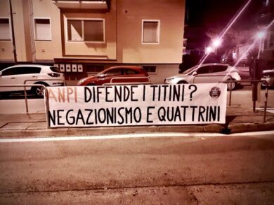 Foibe, CasaPound contro l’Anpi. Affissi nella notte decine di manifesti