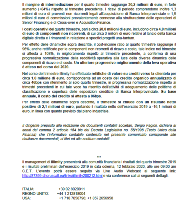 Illimity, già 3 miliardi di attivi nel primo anno: aspettative confermate