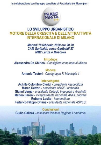 Sviluppo urbanistico alla base dell’attrattività di Milano, se ne parla al CAM