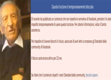 Franco Loi, cittadinanza onoraria a Colorno. La sua intervista censurata da Fb