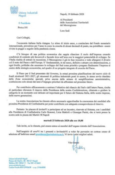 Confindustria, il tour ora a Napoli.La cena romana delle territoriali lombarde