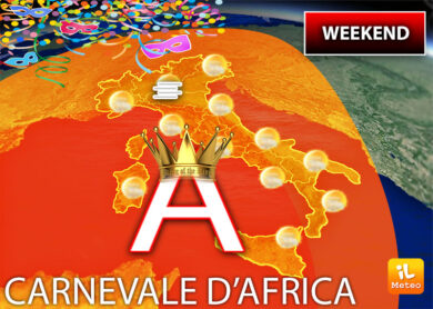 Meteo weekend, festa di carnevale sotto il sole tranne a…