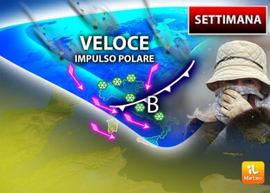 Meteo: settimana con impulso freddo e vento, torna la neve