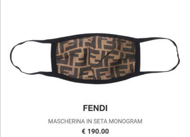 Coronavirus,Fendi lancia la mascherina chic.L’accessorio da 190 euro va a ruba