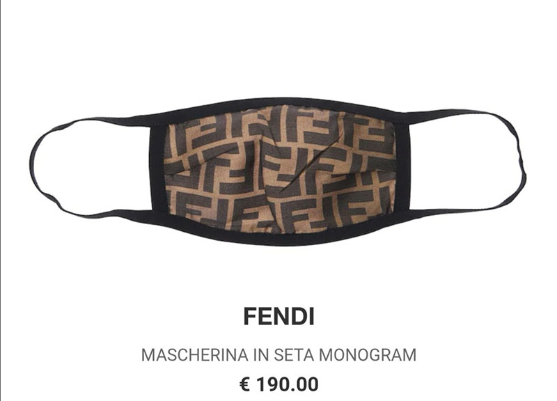 Coronavirus,Fendi lancia la mascherina chic.L’accessorio da 190 euro va a ruba Coronavirus,Fendi lancia la mascherina chic.L’accessorio da 190 euro va a ruba