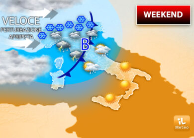 Weekend da incubo in Italia: freddo, pioggia e neve in…